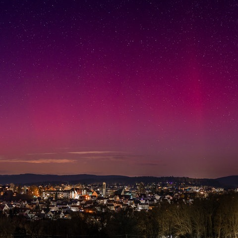 Polarlicht über Braunfels (Lahn-Dill)