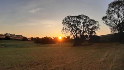 Sonnenaufgang auf der "Franzosenwiesen Tour" bei Rosenthal