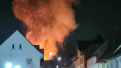 Die Rauchwolke war in Pohlheim deutlich zu sehen. 