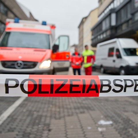 Sujet Polizei Absperrung Innenstadt