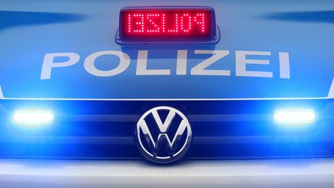 Polizeiwagen im Einsatz.