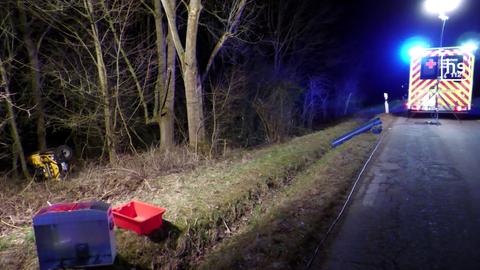 Die Unfallstelle bei Hohenroda-Mansbach.