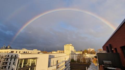 Regenbogen über dem Frankfurter Ostend