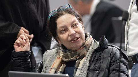 Ex-AfD-Bundestagsabgeordnete Birgit Malsack Winkemann als Angeklagte im Frankfurter Reichsbürger-Prozess.