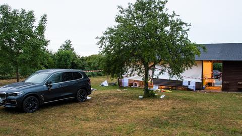 Das Auto nach dem Unfall an der Grillhütte.