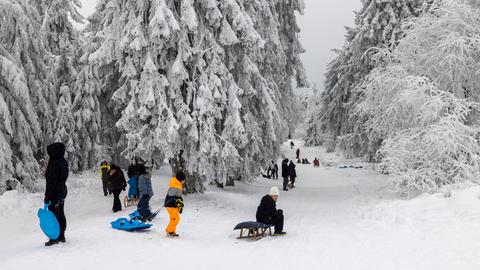 Rodler auf dem Feldberg