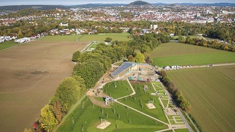 der Sonnengarten aus der Vogelperspektive bei der Landesgartenschau Fulda