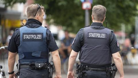 Stadtpolizisten in Frankfurt