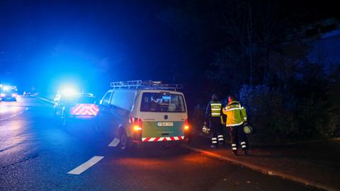 Ein Fahrzeug des Netzbetreibers im Einsatz beim Stromausfall in Fulda.