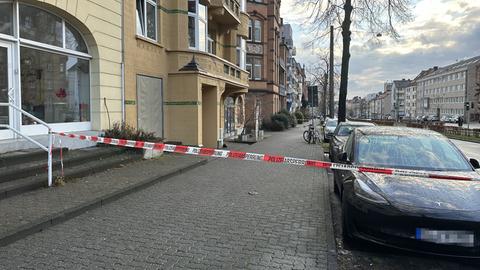 Eine Polizeiabsperrung in Kassel