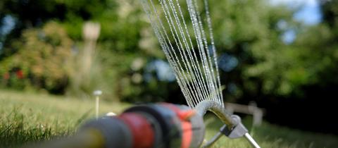 Garten wird gewässert