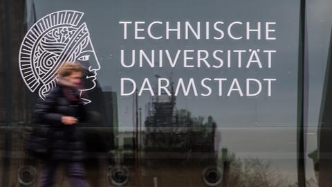 Schriftzug der TU Darmstadt