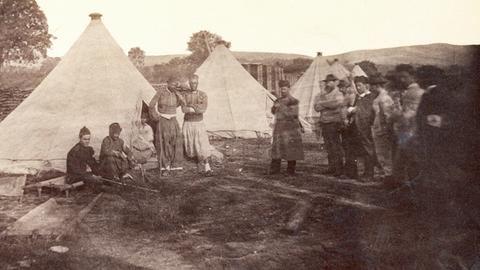 Verwundete "Turkos" in einem Lazarett im Jahr 1870