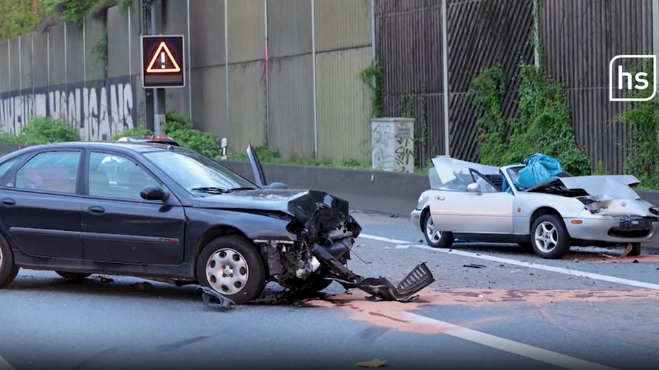 Verletzte bei Unfall auf A3 - Video:  | hessenschau.de | Panorama