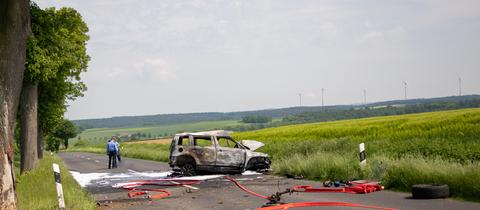 Die Unfallstelle bei Alsfeld