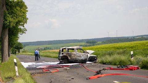 Die Unfallstelle bei Alsfeld