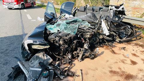 Unfall auf der B42 in Eltville