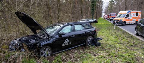 Unfallstelle auf der B26