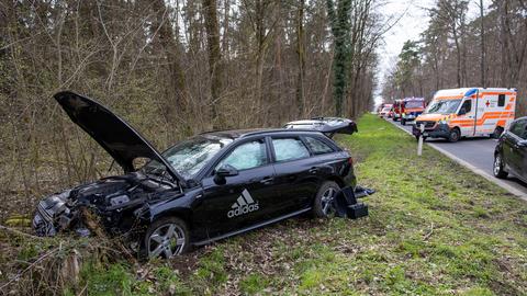 Unfallstelle auf der B26