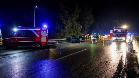 Die Unfallstelle auf der A7.