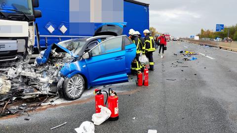 Unfallstelle auf der A67