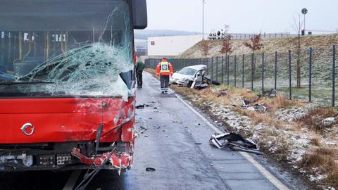 Unfallstelle in Malsfeld