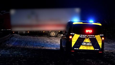 Querstehender Lkw