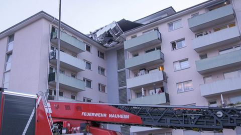 Beschädigtes Haus nach Unwetter in Rüsselsheim