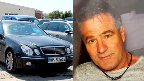 Collage mit Fahrzeug und vermisstem Dionisio Lazaro Ortiz und seinem Auto