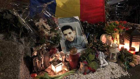 Mahnmal am Tatort der Ermordung von Vili Viorel Păun