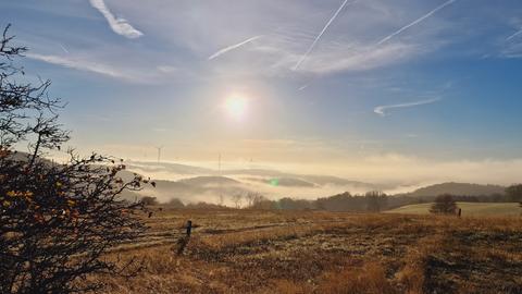 Nutzerin Ilona Nickel schreibt: "Morgenspaziergang zum Aussichtspunkt Dornhecke" bei Siegbach (Lahn-Dill).