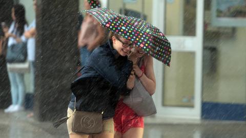 Regenschauer im Sommer