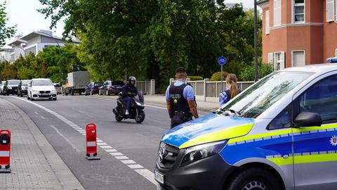 Polizeiabsperrung in Wiesbaden