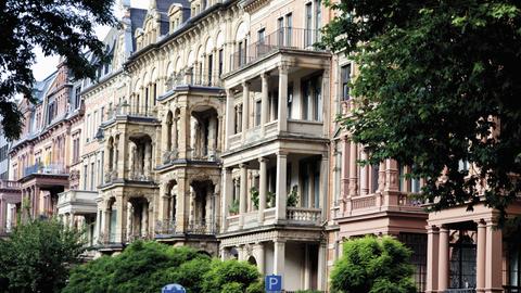 Häuserfassaden in Wiesbaden