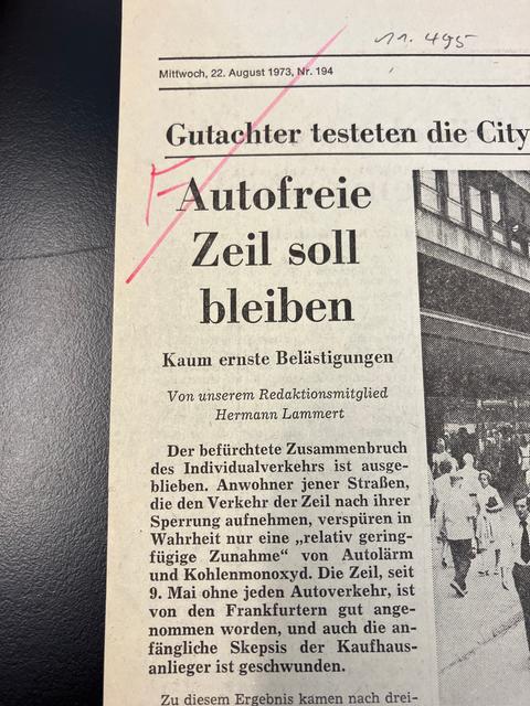 Ein Ausschnitt aus der Frankfurter Rundschau (FR) vom 22. August 1973 - heute vor 50 Jahren. 