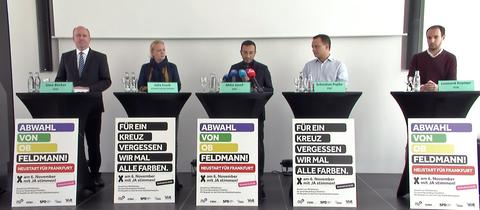 Pressekonferenz zur Abwahl von OB Feldmann