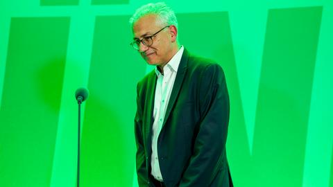 Tarek Al-Wazir (Grüne) bei der Wahlparty.