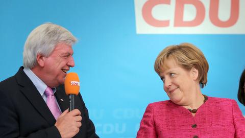 Volker Bouffier und Angela Merkel