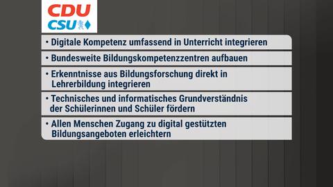 Die Inhalte des Wahlprogramms in einer Zusammenfassung.