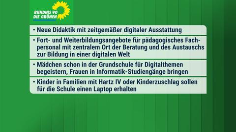 Die Inhalte des Wahlprogramms in einer Zusammenfassung.