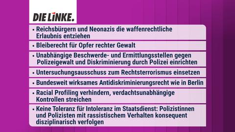 Die Inhalte des Wahlprogramms in einer Zusammenfassung.