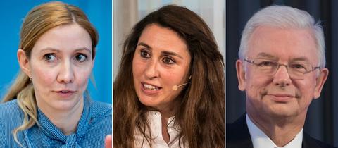 Sandra Ciesek, Seda Basay-Yildiz und Roland Koch.