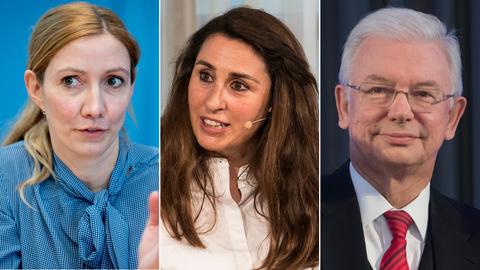 Sandra Ciesek, Seda Basay-Yildiz und Roland Koch.
