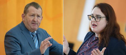 die SPD-Abgeordneten Günter Rudolph und Lisa Gnadl
