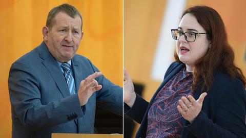 die SPD-Abgeordneten Günter Rudolph und Lisa Gnadl