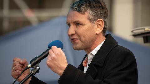 AfD-Politiker Björn Höcke am Donnerstag in Offenbach.