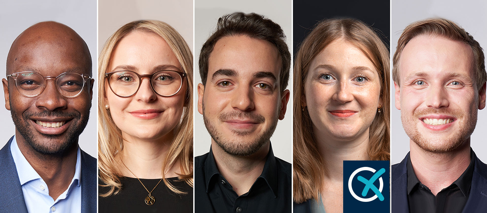Porträts der fünf neuen Bundestagsabgeordneten der SPD.