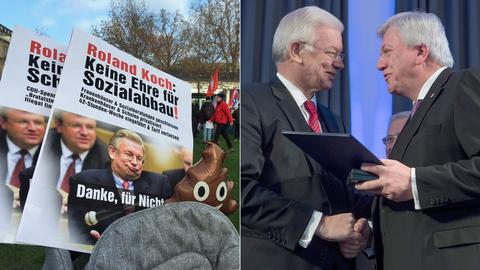 Leuschner-Medaille an Koch, Proteste