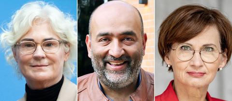 Christine Lambrecht (SPD), Omid Nouripour (Grüne), Bettina Stark-Watzinger (FDP)