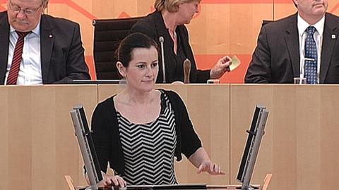 Janine Wissler (Linke) Landtag Windkraft